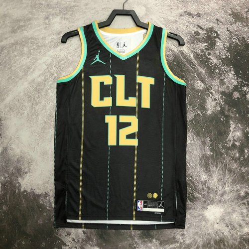 Maillot de Basket #12 Oubre Jr. Hornets 22-23 city Noir